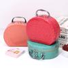 Estojo Cosmético Portátil com Padrão de Pedra e Espelho para Mulheres, Bolsa Cosmética de Grande Capacidade, Caixa de Armazenamento de Viagem Portátil Multifuncional, À Prova d'Água