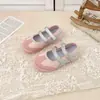 Sapatos Mary Jane de couro para meninas, nova coleção outono 2026, sapatilhas infantis com separador de dedos, sapatos de bebê respiráveis, sapatos de couro para crianças