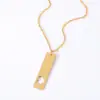 Collar Metálico de Acero Inoxidable en Stock Transfronterizo Hueco en Forma de Corazón en Blanco Láser UV Impresión a Color Material Regalo Collar con Letras