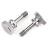 Tornillos de Acero Inoxidable 304 Moleteados de Cabeza Alta Sueltos No Desmontables Moleteados de Mano Ajustables Paso Tornillos de Cabeza Alta Sujetadores M3M4-M8