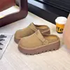 Mules cerrados estilo Birkenstock de suela gruesa para mujer, nuevo modelo de otoño, pantuflas perezosas sin cordones super populares que aumentan la altura