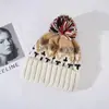 Chapéu Gorro Peça Única de Inverno Feminino para Mães de Meia-Idade e Idosas, Forrado com Lã Grossa para Aquecimento, Chapéu de Lã para Ciclismo, Protetor de Pescoço à Prova de Vento, Chapéu de Tricô