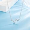2022 Nuevo Collar de Latido del Corazón Diseño Simple Sentido de Diseño Nicho Viento Frío Celebridad de Internet Cadena de Clavícula Elegante para Mujeres Mujeres