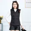 Chaleco de Algodón para Mujer Otoño e Invierno Estilo Nuevo Chaleco Corto Moda Estilo Coreano Chaleco Ligero Chaleco con Capucha de Algodón Chaqueta de Algodón