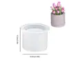 Ins Simples Escandinavo Redondo Padrão Geométrico Pote de Armazenamento Molde de Silicone DIY Aromaterapia Gesso Vela Copo Cola Moagem