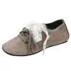 Mocasines Cuadrados Retro Marrones de Diseñador Únicos para Mujer, Estilo Ballet de Primavera, Aumento de Altura Oculto, Zapatos de Suela Gruesa para Primavera y Otoño
