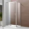 Estrutura Brilhante de Aço Inoxidável Formato L Box de Banho Integrado Banheiro Doméstico Hotel Divisória de Vidro Personalização