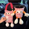 Caja de Pañuelos para Coche, Muñeca Linda, Manos y Pies, Bolsa Colgante para Pañuelos de Coche, Caja de Pañuelos de Caja de Reposabrazos para Coche de Alta Gama y Práctica