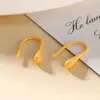 Novo Material Cerâmica de Zircônia Ganchos de Orelha em Forma de U Piercing Puro Brincos Anti-Bloqueio Brincos Simples Prontos para Venda