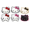 KT Preto Hello Kitty cola macia Acessórios para joias DIY Capa de celular Adesivos decorativos para copo de água Chinelos Sapatos Patch Bolsa