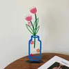 Adornos de Florero Impresos Coloridos para Entrada, Sala de Estar, Nuevo Modelo 2026 para Sala de Estar, Dormitorio, Escritorio de Oficina, Decoraciones Florales Creativas