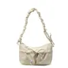 Bolso de Axila con Lazo de Moda de Verano para Mujer 2025 Nuevo Casual Personalizado Plegado Bolso Nube Bolso Cruzado para Viajero