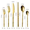 Acero Inoxidable 304 Creativo Gama Alta Regalo Hotel Boutique Bambú Vajilla Cuchillo Tenedor para Filete Cuchara de Postre Palillos