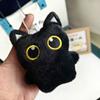 Lindo gatito negro de pasta, muñeco de peluche colgante, gatito bola de carbón super lindo, colgante para bolso, llavero decorativo