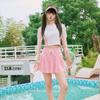 Traje de Baño Deportivo para Mujer Dividido de Dos Piezas Manga Corta Conservador Adelgazante Cubre Vientre Tallas Grandes Estudiante Moda Traje de Baño