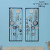 Colgante de pared de arte de hierro 3D estilo americano, Decoración creativa abstracta floral para pared de fondo de sofá de sala de estar, Decoración colgante de pared para casa de huéspedes