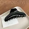 Corea del Sur Pinza para el pelo de alta gama con diseño curvo de ácido acético 2024 Nuevo Clip de tiburón francés Accesorios para el cabello huecos