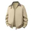 Chaqueta de Hombre con Cuello de Solapa, Abrigo Casual Versátil, Moda de Primavera y Otoño, Ropa Holgada de Moda para Hombre, Tejido Duradero a Prueba de Viento