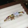 Pulsera Abierta de Mariposa de Zirconia Lujo Ligero Gama Alta Nicho Retro Exquisita Versátil Pulsera de Temperamento al por Mayor para Mujer