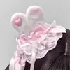 Lindo Lazo Dulce Niña Pasador para Oreja Chica Suave Estilo Princesa Exquisito Accesorio para el Cabello Serie Rosa