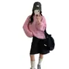 Suéter delicado de lantejoulas estilo coreano para mulheres, nova coleção outono e inverno, top de tricô macio e solto com mangas bufantes, efeito emagrecedor, estilo pullover