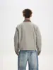Retro Americano Desgastado de Alta Gama Diseño de Hebilla de Avión Cuello Alto Ropa Exterior de Invierno para Hombres y Mujeres High Street Corta de Algodón