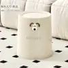 Lixeira com laço simples para casa fofa de cachorrinho sala de estar cozinha quarto de dormir de aparência bonita balde de armazenamento grande capacidade