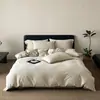 2026 Novo Conjunto de Quatro Peças Jacquard de Algodão 100% Puro Espesso Leve de Luxo High-End para Casa Conjunto de Quatro Peças de Cetim Amigo da Pele
