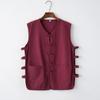 Vestido Tang de Algodón y Lino para Hombre Joven Estilo Chino Chaleco para Hombre Estilo Chino Verano Chaleco de Hombro para Jóvenes de Mediana Edad y Mayores Vestido de Verano Holgado Estilo Papá