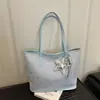 Bolsa Tote Casual Grande Capacidade Estilo Coreano para Mulheres Novo Modelo 2026 com Pingente de Estrela Bolsa Saco de Ombro/Axila