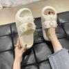 Sandalias de verano EVA de nuevo estilo transfronterizo estilo Chanel con pedrería para mujer, zapatos planos de playa modernos para exteriores e interiores