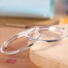 Joyería de Plata Pulsera de Plata para Bebé Plata Pura 999.9 Lujo Simple Push-Pull Pulsera para Niños
