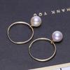 Accesorios DIY Pendientes de Perla de Plata de Ley S925 Soportes Vacíos Anillo Liso Clásico de Moda Pendientes Pendientes Soportes de Plata 7-12 mm