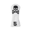 Parche de Golf Calavera Funda Completa para Palo Tela Impermeable Forro Felpa Cubierta Protectora para Hierro/Madera/Putter