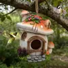 Adorno de Casa para Pájaros Gnomo, Comedero para Pájaros de Anciano de Barba Blanca, Decoración para Paisajismo de Jardín Artesanía de Resina Nido para Pájaros