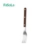 Fasola Cuchillo, Tenedor y Cuchara de Acero Inoxidable 304 para el Hogar, Especial para Comida Occidental, Cuchillo para Bistec, Mango de Madera Maciza de Nogal, Cuchara para Cocinar