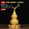 Adorno de Calabaza de Nueve Tortugas de Latón con Apertura, Calabaza de Medicina Celestial para Decoración de Escritorio en Casa y Oficina, Calabaza de Tortuga de Ocho Tesoros