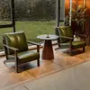 Sofá Cadeira Pessoa Retro Mesa de Centro Pequena Sala de Estar Hotel B&B Cadeira de Lazer em Madeira Maciça Combinação de Cadeira Mesa de Chá para Varanda