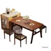 Juego de Mesa y Sillas Rectangulares Engrosados para Comedor para Uso Doméstico y Comercial, Mesa y Sillas de Comedor de Color Madera Natural Simple