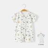 Mono de bebé de verano fino de manga corta para bebé, ropa exterior de algodón para niño pequeño, traje de escalada