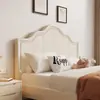 Panel de mesita de noche para cama individual se vende por separado, panel trasero de mesita de noche de 21 metros de ancho, panel trasero de madera maciza suave acolchado, se vende por separado