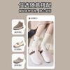 Calcetines Negros con Lazo de Encaje Bordado Blanco para Mujer Primavera y Otoño Algodón Puro Estilo Coreano Niñas Calcetines de Media Pantorrilla Calcetines de Felpa