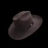 Moda Transfronteriza Todo Fósforo Exterior Estilo Vaquero Occidental Sombrero de Fieltro de Oveja Sombrero Vaquero Neutro Europeo y Americano Sombrero de Fieltro de Lana Pura