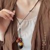 Novo Colar Chinês de Borla Longa Feminino Antigo Pingente de Borboleta de Alto Nível Corrente de Lã Nicho Vintage Acessórios Versáteis