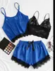 Lingerie Sexy Europeia e Americana Popular Rendas Sexy Suspensórios Shorts de Renda Roupa de Casa Feminina Conjunto de Três Peças Atacado da Fonte