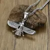 Pingente Masculino Titânio Strass Símbolo Soroasiano Faravaha Colar Masculino PN1202