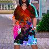 Nuevo Vestido Retro para Mujer con Arte Fantasía Kawaii Graffiti Dibujos Animados Estampado Digital 3D Casual