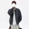 Cardigã de malha casual, estilo americano, de alta qualidade, com gola redonda para homens, uma peça de tricô solta, moderna e versátil para o outono.