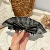 Pinza de Satín de Gama Alta para Cabello, Pinza Versátil de Color Sólido Simple Estilo Francés, Pinza de Tiburón Grande para Peinados Recogidos
