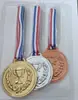 Medalla de oro de punto medalla de plástico dorado hombre de oro listado con cordón jardín de infantes deportes estudiantes de escuela primaria estrellas